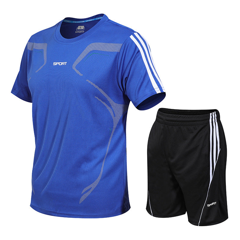 Men sportswear Fitness Short Sleeve T-Shirt & Shorts