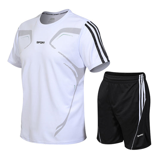 Men sportswear Fitness Short Sleeve T-Shirt & Shorts
