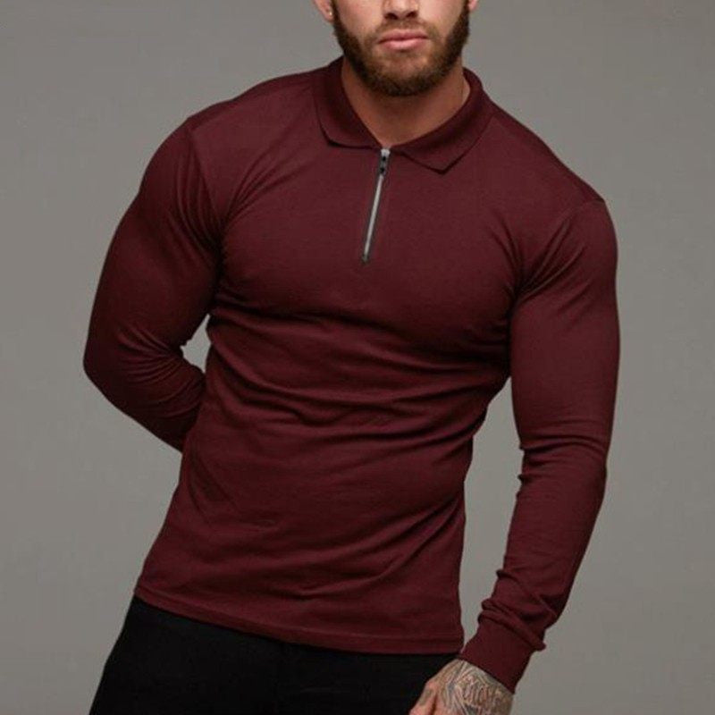 Fashion Men Long sleeve Polo