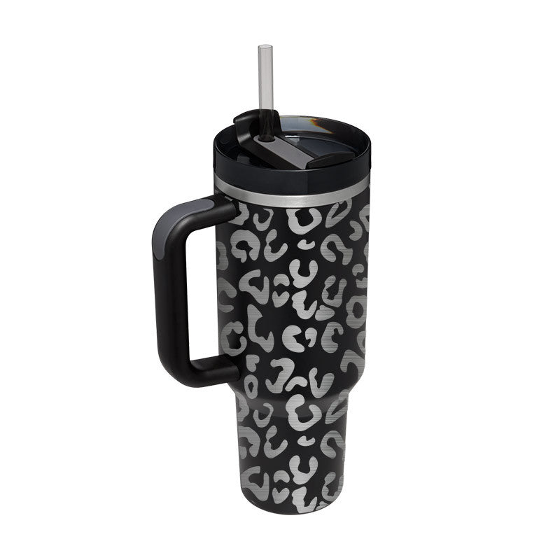 Tasse d'isolation de café de paille d'accessoires de gymnastique 40oz avec la poignée portative