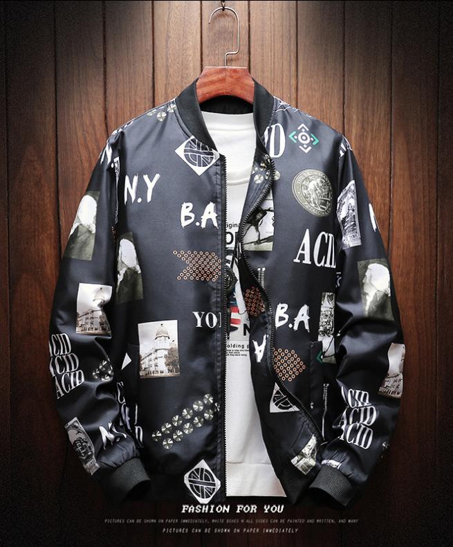 Men Jacket Japan Style Bomber Casual