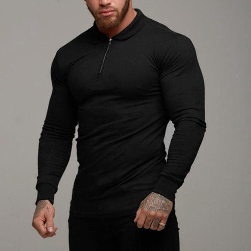 Fashion Men Long sleeve Polo