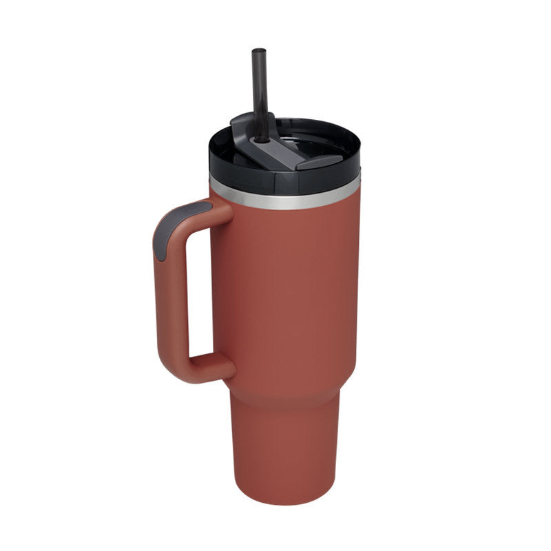 Gym accessories 40oz Straw Coffee Insulation Cup With Handle Portable