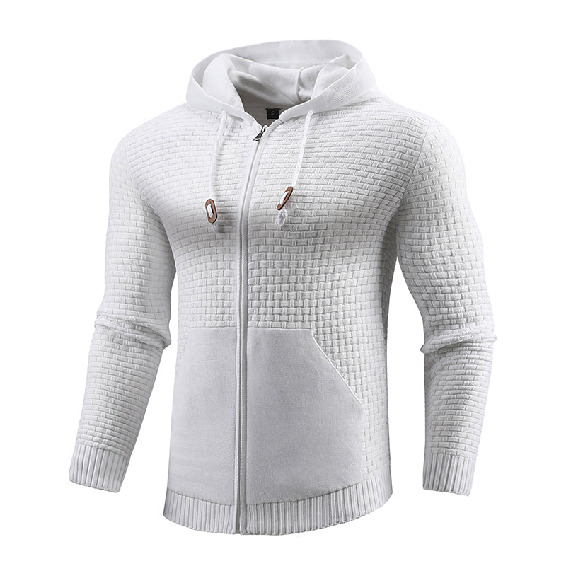 Fashion Men Knitting Sports Hoodies avec poches 