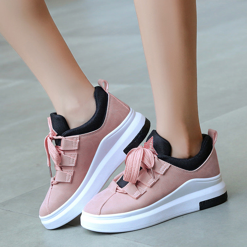 Sportswear Shoes Woman Sports Casual , Thick-Soled Inner Height Shoes