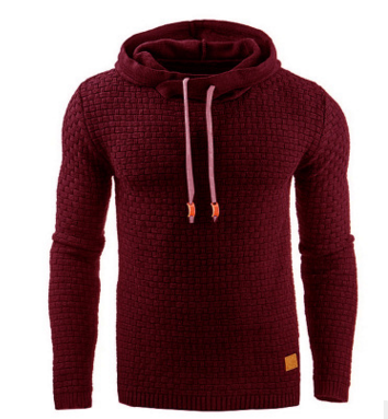 Fashion Men's Jacquard Sweater Long-sleeved Hoodie