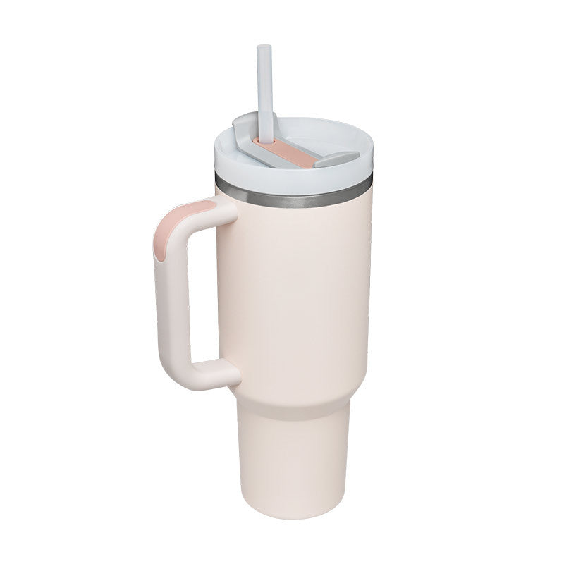 Tasse d'isolation de café de paille d'accessoires de gymnastique 40oz avec la poignée portative