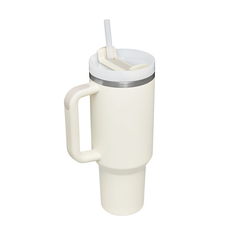 Tasse d'isolation de café de paille d'accessoires de gymnastique 40oz avec la poignée portative