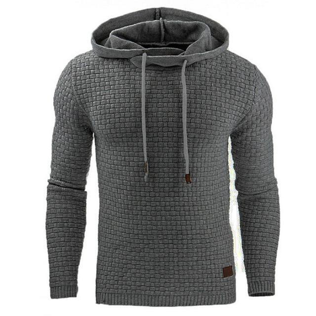 Sweat à capuche à manches longues en jacquard pour hommes