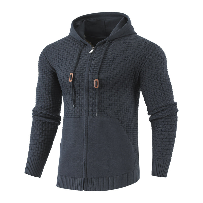 Fashion Men Knitting Sports Hoodies avec poches 