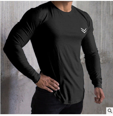 T-shirt d'entraînement de fitness à manches longues Sportswear pour hommes