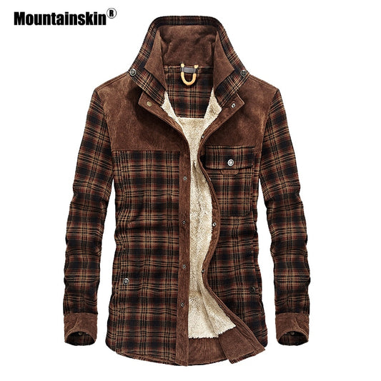 Mountainskin Homme Veste Chaude Polaire Épais Manteau d&#39;Armée Automne Hiver Veste Hommes Slim Fit Vêtements Hommes Marque Vêtements SA831