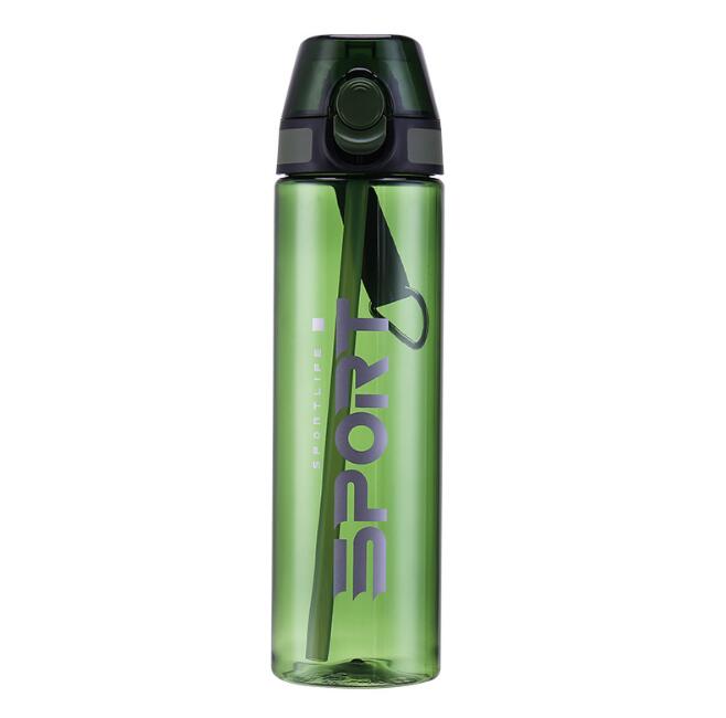 Bouteille d'eau de sport de 550 ml/750 ml avec paille Portable Gym Fitness Sports Shaker bouteille de boisson Drinkware Waterbottle écologique