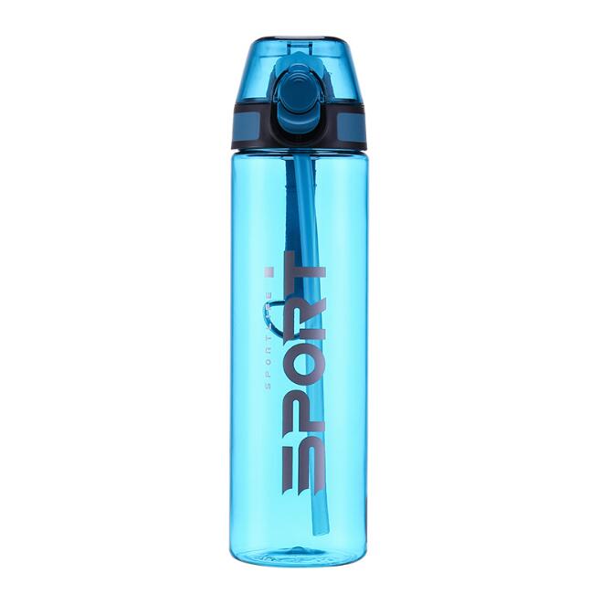 Bouteille d'eau de sport de 550 ml/750 ml avec paille Portable Gym Fitness Sports Shaker bouteille de boisson Drinkware Waterbottle écologique