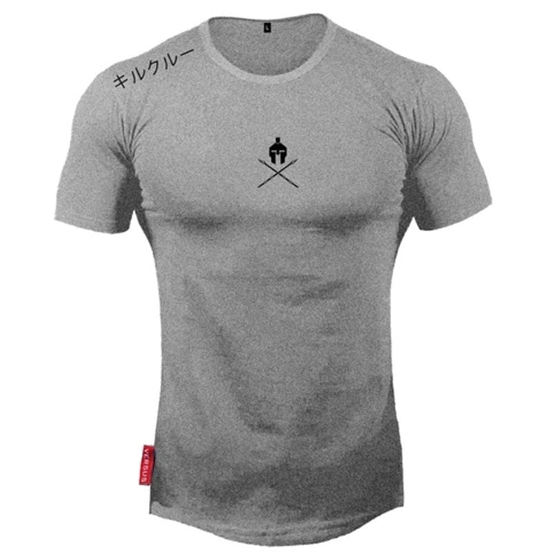 Men sportswear T Shirts Fashion Summer Bodybuilding Letter Printed