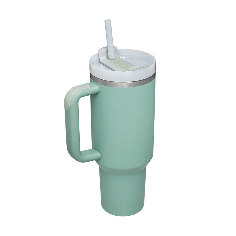 Gym accessories 40oz Straw Coffee Insulation Cup With Handle Portable