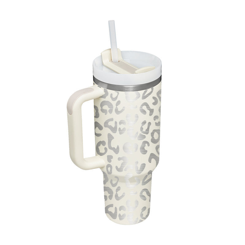 Gym accessories 40oz Straw Coffee Insulation Cup With Handle Portable