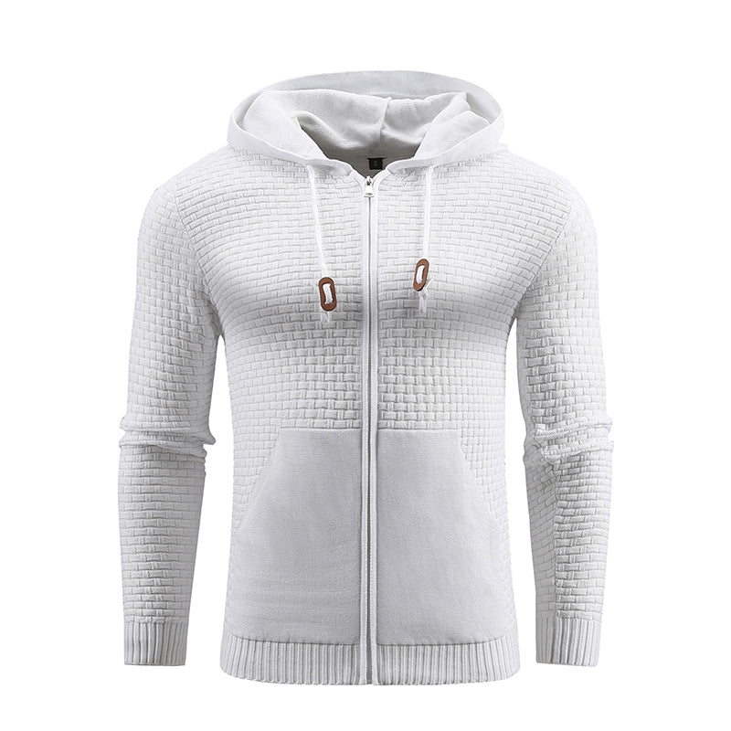 Fashion Men Knitting Sports Hoodies avec poches 